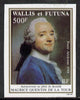 Wallis & Futuna 1988 Death Centenary of Maurice Quentin de la Tour (Self Portrait wearing Lace) imperf proof from limited printing unmounted mint as SG 531*