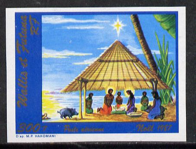 Wallis & Futuna 1987 Christmas (Nativity Scene with Pig) imperf proof from limited printing, as SG 527*