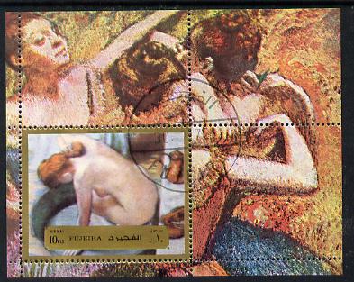 Fujeira 1972 Paintings by Degas (Nude) m/sheet (Mi BL 123A) cto used