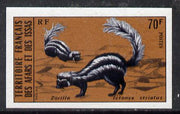 French Afars & Issas 1975 Wild Animals (3rd Series) 70f Zorilla imperf from limited printing, as SG 743*