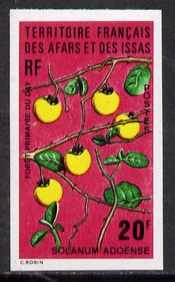 French Afars & Issas 1974 Forest Plants (20f Solanum) imperf from limited printing unmounted mint, as SG 623*