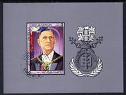 Umm Al Qiwain 1972 Charles de Gaulle imperf m/sheet cto used Mi BL 48B