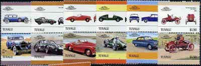 Tuvalu 1986 Cars #4 (Leaders of the World) set of 12 unmounted mint, SG 421-32