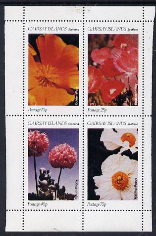 Gairsay 1979 Poppies perf,set of 4 values (10p to 75p) unmounted mint