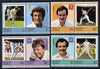 Tuvalu - Nanumea 1984 Cricketers (Leaders of the World) set of 8 unmounted mint