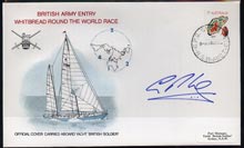 Australia 1974 British Army Round the World Yacht race cover carried on board 'British Soldier' during stage 2 (Cape Town to Sydney) bearing Australian 7c Agate stamp with Sydney cds cancel and signed by Skipper Major G C Philp