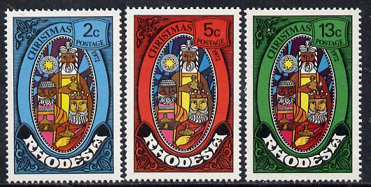 Rhodesia 1972 Christmas set of 3 unmounted mint, SG 477-79*