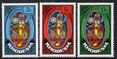 Rhodesia 1972 Christmas set of 3 unmounted mint, SG 477-79*