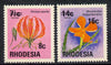 Rhodesia 1978 Surcharges set of 2 Flowers unmounted mint, SG 526-27*