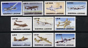 Sierra Leone 1990 50th Anniversary of end of World War II (American Aircraft) set of 10 unmounted mint, SG 1417-26*