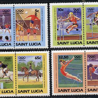 St Lucia 1984 Olympics (Leaders of the World) set of 8 unmounted mint (SG 727-34)