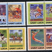 St Lucia 1984 Olympics (Leaders of the World) set of 8 unmounted mint (SG 727-34)