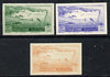 Syria 1950 Port of Latakia 10p three imperf coulur trials (in blue, yellow & green) as SG 498