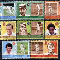 St Vincent - Grenadines 1984 Cricketers #1 (Leaders of the World) set of 16 unmounted mint (SG 291-306)