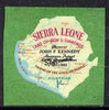 Sierra Leone 1964 Kennedy inscription on 1s Map with scarce SPECIMEN opt (publicity proof) unmounted mint as SG 303
