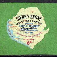 Sierra Leone 1964 Kennedy inscription on 6d Map with scarce SPECIMEN opt (publicity proof) unmounted mint as SG 302