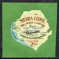 Sierra Leone 1964 Kennedy inscription on 2s Map with scarce SPECIMEN opt (publicity proof) unmounted mint as SG 304