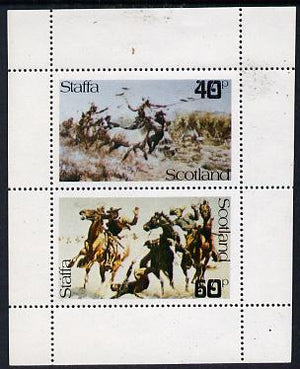 Staffa 1979 Battles (Wild West) perf,set of 2 values unmounted mint (40p & 60p)