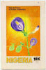Nigeria 1987 Flowers - original hand-painted artwork for 10k value (Clitoria Ternatea) by Francis Isibor on card 5" x 8.5" endorsed A1