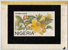 Nigeria 1986 Nigerian Life (?) - original hand-painted artwork showing Tecoma Stans (Flower) by NSP&MCo artist (possibly intended for the definitive issue) on board 6" x 4" with various pencil notations