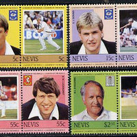 Nevis 1984 Cricketers #2 (Leaders of the World) set of 8 unmounted mint SG 237-44