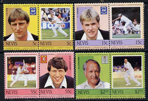 Nevis 1984 Cricketers #2 (Leaders of the World) set of 8 unmounted mint SG 237-44