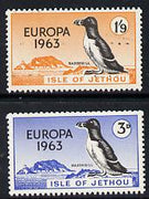 Jethou 1963 Europa (Razorbill) set of 2 unmounted mint