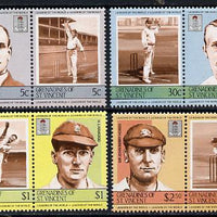 St Vincent - Grenadines 1984 Cricketers #2 (Leaders of the World) set of 8 unmounted mint (SG 331-38)