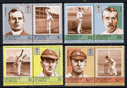 St Vincent - Grenadines 1984 Cricketers #2 (Leaders of the World) set of 8 unmounted mint (SG 331-38)