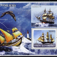 Comoro Islands 2008 Sailing Ships & Lighthouses perf s/sheet unmounted mint Michel BL444