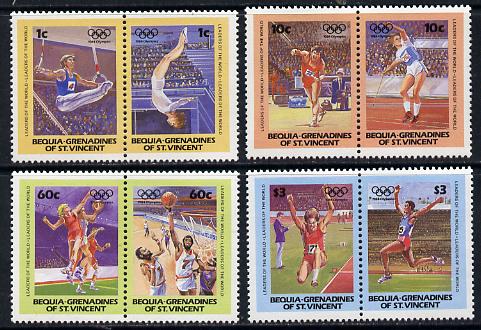 St Vincent - Bequia 1984 Olympics (Leaders of the World) set of 8 unmounted mint