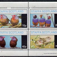 Staffa 1981 Love Birds perf,set of 4 values (10p to 75p) unmounted mint