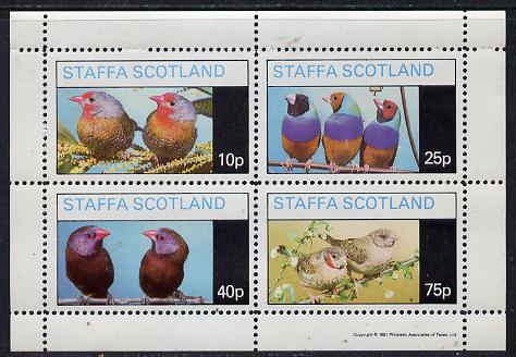 Staffa 1981 Love Birds perf,set of 4 values (10p to 75p) unmounted mint