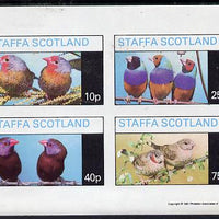 Staffa 1981 Love Birds imperf,set of 4 values (10p to 75p) unmounted mint