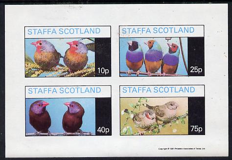 Staffa 1981 Love Birds imperf,set of 4 values (10p to 75p) unmounted mint