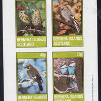 Bernera 1981 Birds #02 (Jay, Thrush, etc) imperf,set of 4 values (10p to 75p) unmounted mint