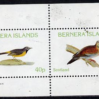 Bernera 1982 Birds #08 (Wagtail & Dove) perf,set of 2 values (40p & 60p) unmounted mint