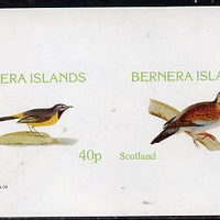 Bernera 1982 Birds #08 (Wagtail & Dove) imperf,set of 2 values (40p & 60p) unmounted mint