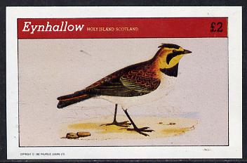 Eynhallow 1982 Birds #17 (Lark) imperf deluxe sheet (£2 value) unmounted mint