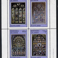 Bernera 1981 Stained Glass Church Windows perf,set of 4 values (10p to 75p) unmounted mint