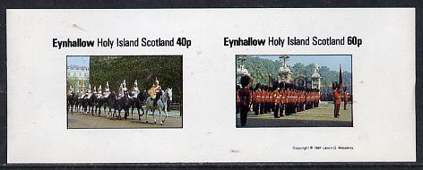 Eynhallow 1981 Uniforms (Horseguards & Grenadiers) imperf,set of 2 values (40p & 60p) unmounted mint