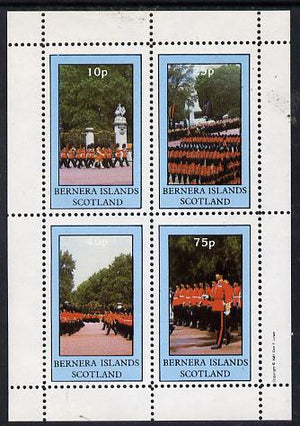 Bernera 1981 Uniforms (Guardsmen) perf,set of 4 values (10p to 75p) unmounted mint