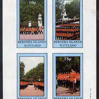 Bernera 1981 Uniforms (Guardsmen) imperf,set of 4 values (10p to 75p) unmounted mint