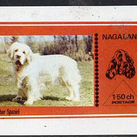 Nagaland 1973 Clumber Spaniel imperf souvenir sheet (1.5ch value) unmounted mint