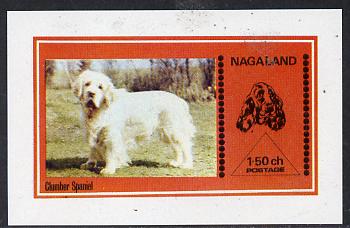 Nagaland 1973 Clumber Spaniel imperf souvenir sheet (1.5ch value) unmounted mint