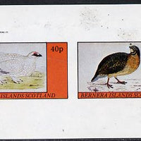 Bernera 1982 Game Birds #1 imperf,set of 2 values (40p & 60p) unmounted mint