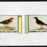 Eynhallow 1982 Thrushes imperf,set of 2 values (40p & 60p) unmounted mint