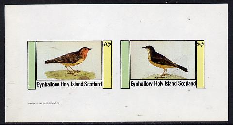 Eynhallow 1982 Thrushes imperf,set of 2 values (40p & 60p) unmounted mint