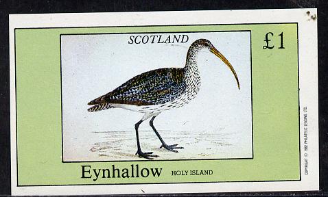 Eynhallow 1982 Waders #3 imperf souvenir sheet (£1 value) unmounted mint