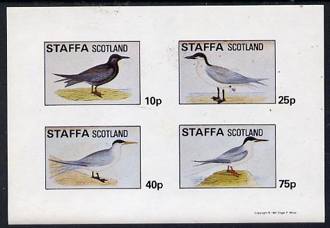 Staffa 1981 Sea Birds #01 imperf,set of 4 values (10p to 75p) unmounted mint